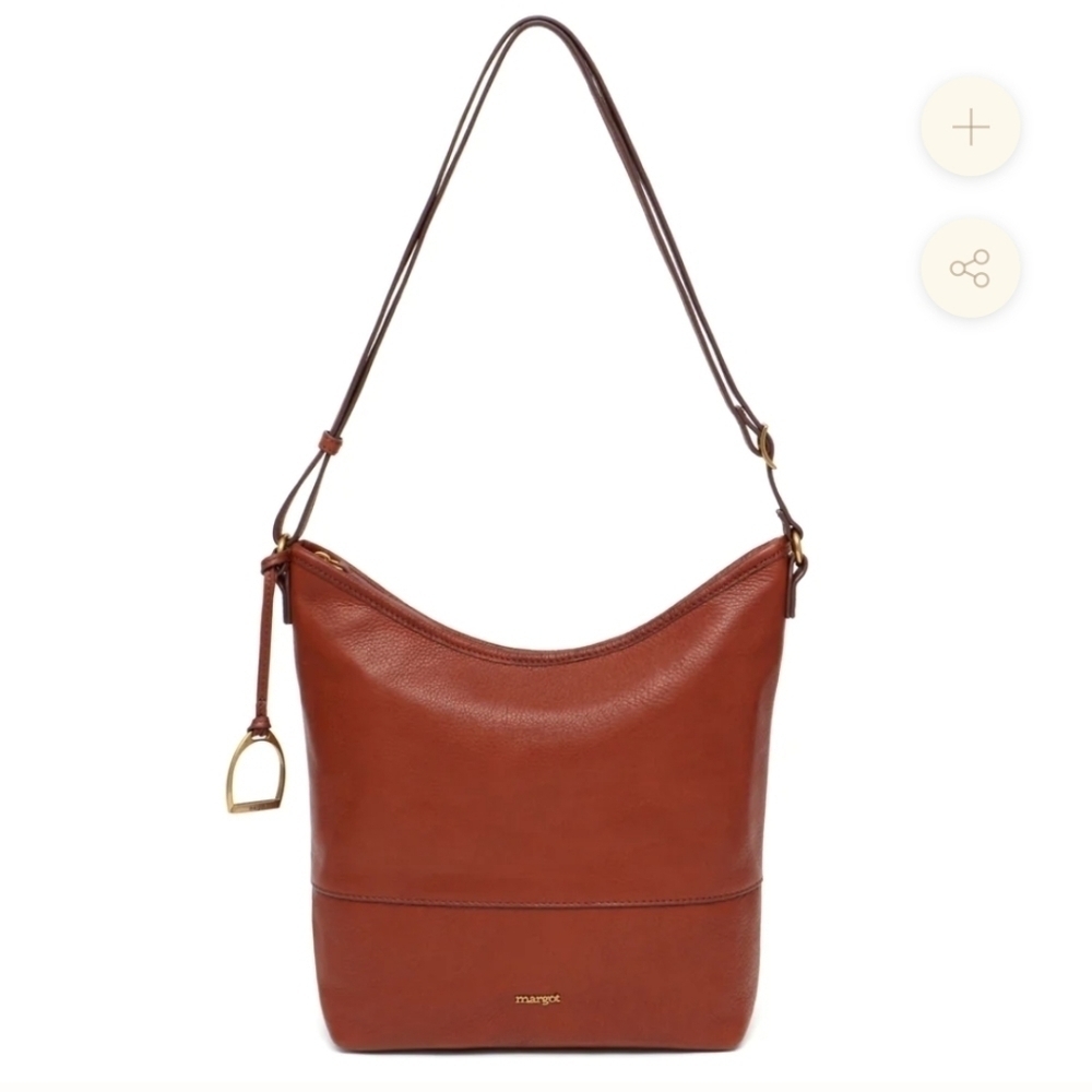 Margot New York Chester Hobo shoulder bag in Whiski leather